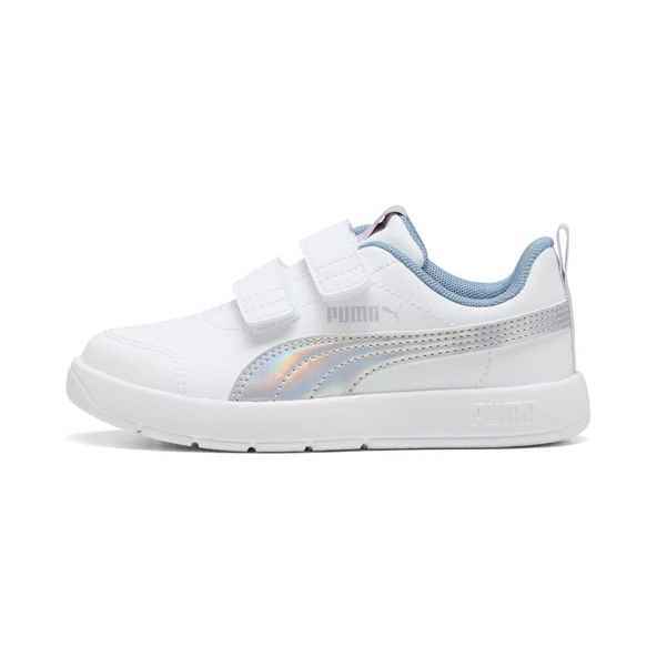 Puma CourtflexV3 Space Belle V PS-White-Lilac Crush Çocuk Ayakkabı-Beyaz - 2
