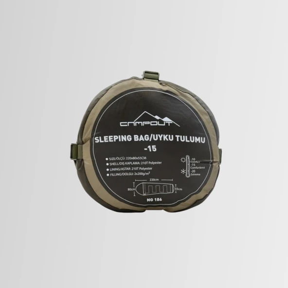 Nurgaz Campout Extreme Uyku Tulumu Kışlık NG 186 - 5