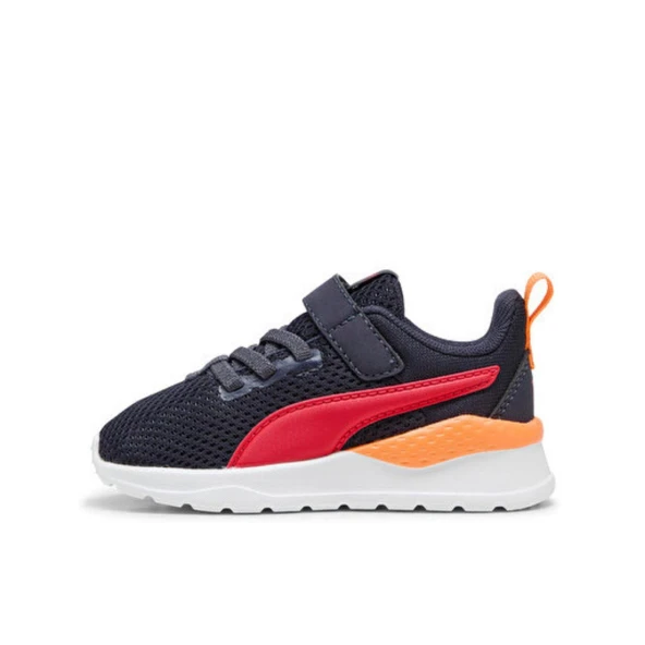 Puma Anzarun Lite AC Inf-New Navy-For All Time Red-Orange Glo Çocuk Ayakkabı-Siyah - Resim 3