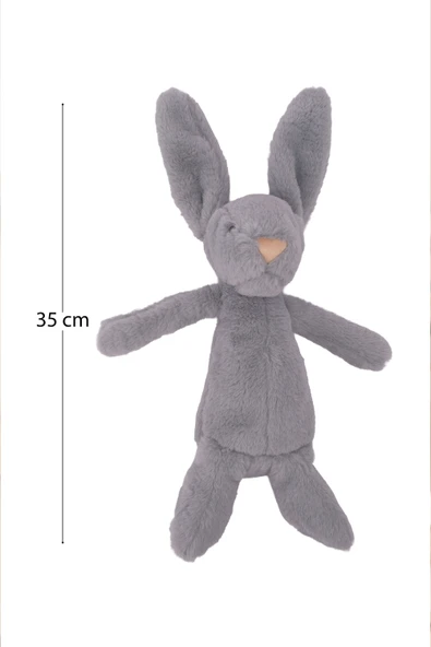 Yumuşacık Peluş Tavşan Hediyelik Bebek Uyku ve Oyun Arkadaşı 45 cm Oyuncak - 5
