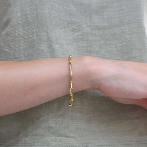 Taşlı Ataç Altın Bileklik ürün görseli 1