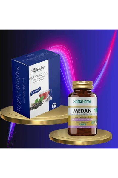 Kara Mürver Çayı 40'lı + MEDAN Devedikeni Karahindiba Enginar 60 Kapsül ürün görseli