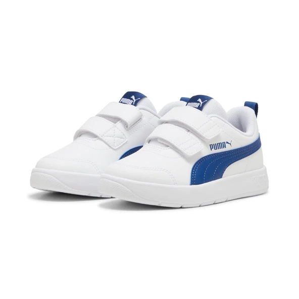 Puma Courtflex V3 V PS-White-Clyde Royal Çocuk Ayakkabı-Beyaz ürün görseli 1