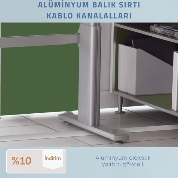 50x16 ALÜMİNYUM BALIKSIRTI KABLO KANALI - Resim 3
