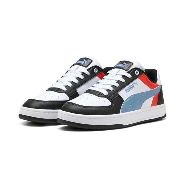 Puma Caven 2.0 Block Jr-White-Cool Blue-Black Çocuk Ayakkabı-Beyaz ürün görseli 1