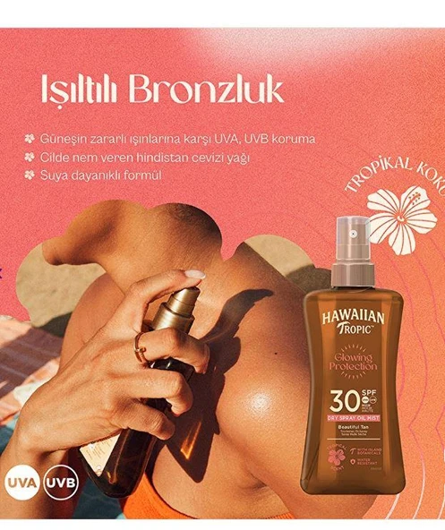 Hawaiian Tropic Glowing Protection Vücut Yağı Spf 30 200 Ml - 4