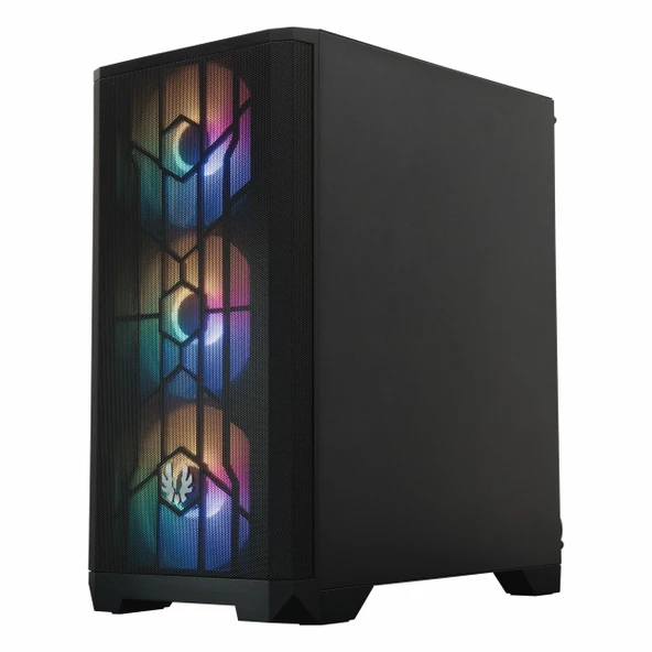 BitFenix Nova Mesh SE TG 1200W 80+ Altın USB 3.2 ARGB ATX Mid Tower Siyah Kasa - Resim 3