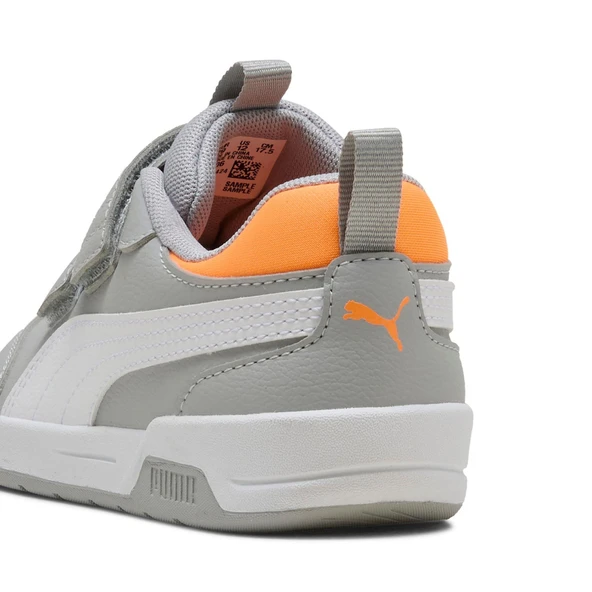 Puma Multiflex 2 SL V PS-Gray Echo-White Çocuk Ayakkabı-Gri - 5