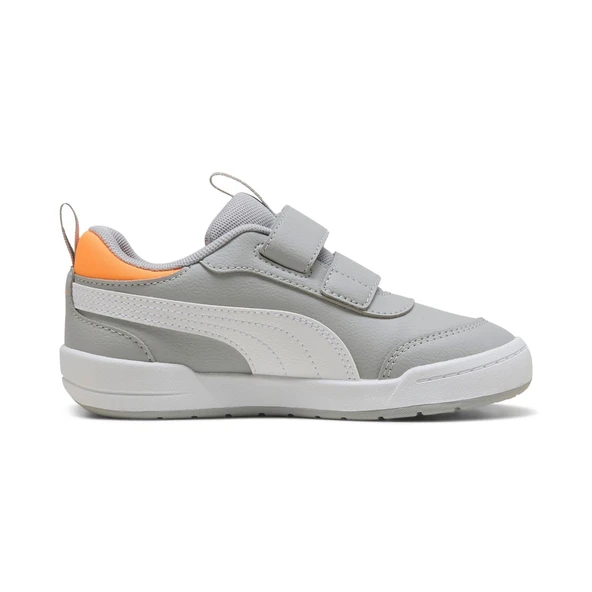 Puma Multiflex 2 SL V PS-Gray Echo-White Çocuk Ayakkabı-Gri - 4