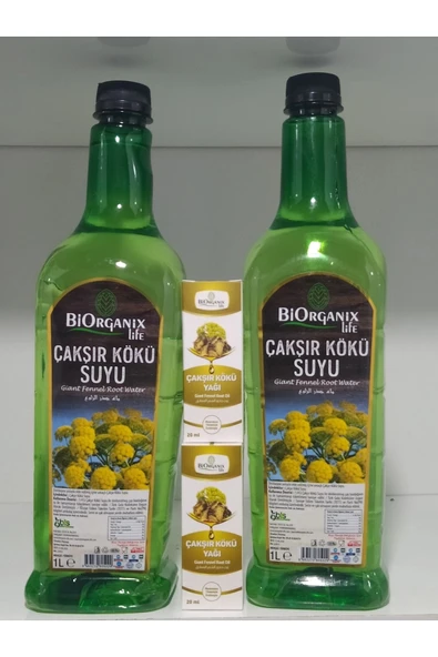 Çakşır Kökü Yağı 2 Adet 20 ml + Çakşır Kökü Suyu 2 Adet 1 lt - 1