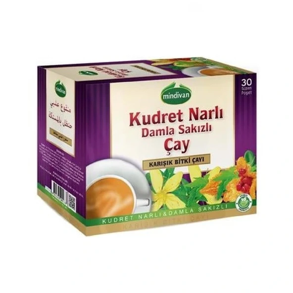 Mindivan Kudret Narlı Damla Sakızlı Bitki Çayı 30'lu Süzen Poşet