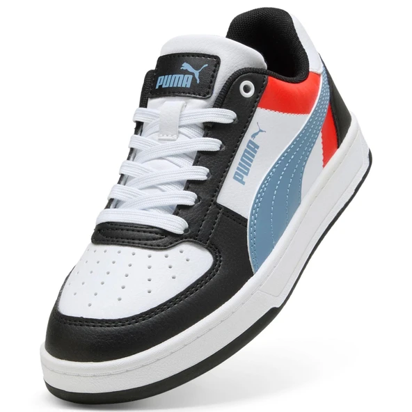 Puma Caven 2.0 Block Jr-White-Cool Blue-Black Çocuk Ayakkabı-Beyaz - Resim 2