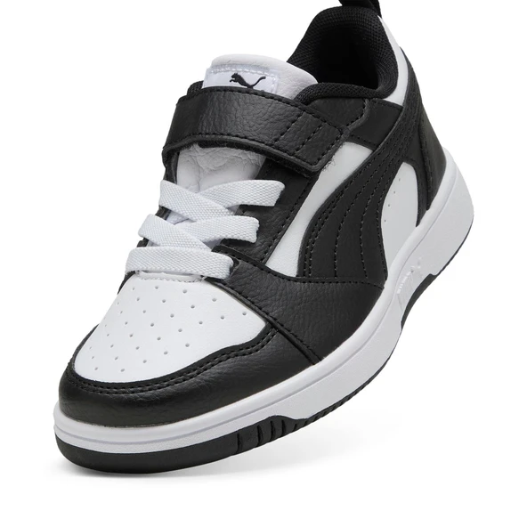 Puma Rebound V6 Lo AC+ PS-White-Black Çocuk Ayakkabı-Beyaz - Resim 2