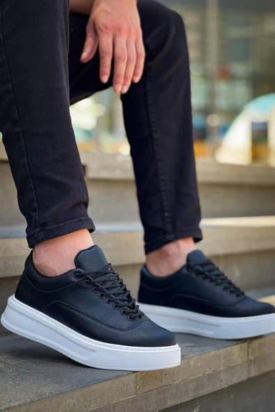 KB-005 Kuback Siyah Cilt Bağcıklı Günlük Erkek Ayakkabı - Resim 3