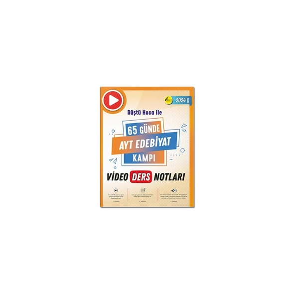 Rüştü Hoca Yayınları 65 Günde AYT Edebiyat Video Ders Notları - 2