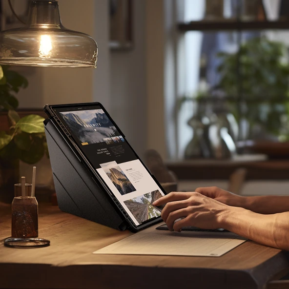 Nillkin Samsung Tab S9 Ultra Standlı Bumper Smart Cover Tablet Kılıf Mavi - 9