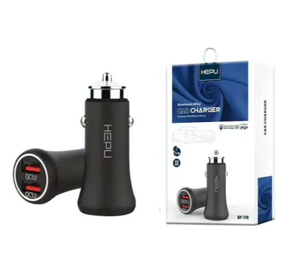Hepu Hp-779 Araç Çakmaklık Şarjı 18 Watt Çift Çıkış - Resim 2