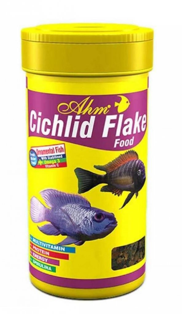 Ahm Cichlid Flake Pul Balık Yemi 1000 ml