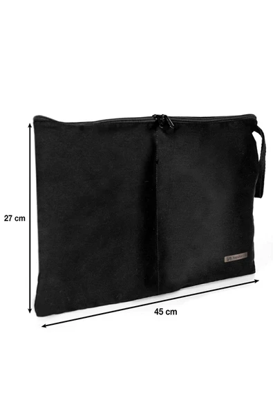 Kirli Temiz Organizer 45x27 Siyah Fermuarlı Seyahat Torbası - 3