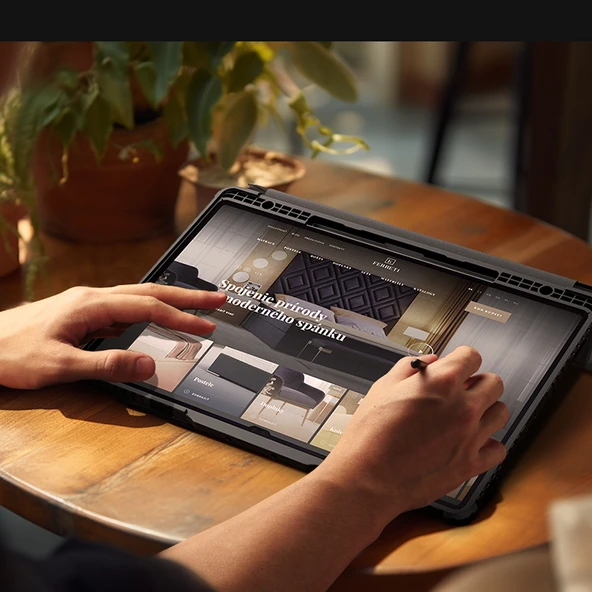 Nillkin Samsung Tab S9 Ultra Standlı Bumper Smart Cover Tablet Kılıf Mavi - 8