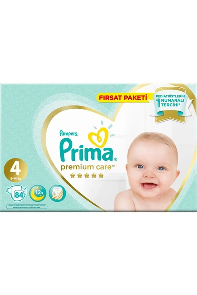 Prima Premium Care 4 Numara Maxi 84lü Bebek Bezi - 2