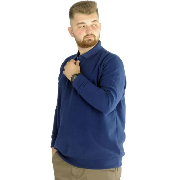 Erkek Sweatshirt Polo Vnz Selanik 20440 İndigo - 3