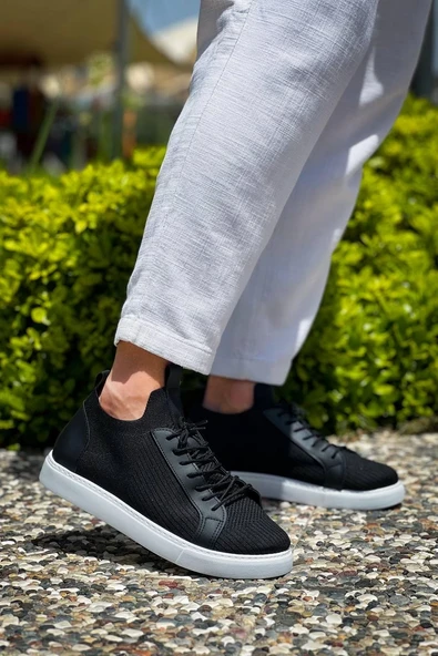 KB-112 Kuback Siyah Triko Bağcıklı Günlük Erkek Ayakkabı - Resim 6