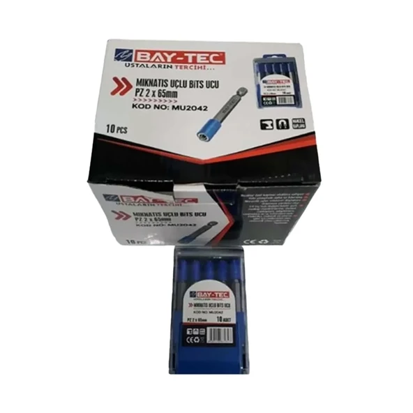 Bay-Tec Mıknatıs Uçlu Bits Ucu PZ2X65 mm Mu2042 - 3