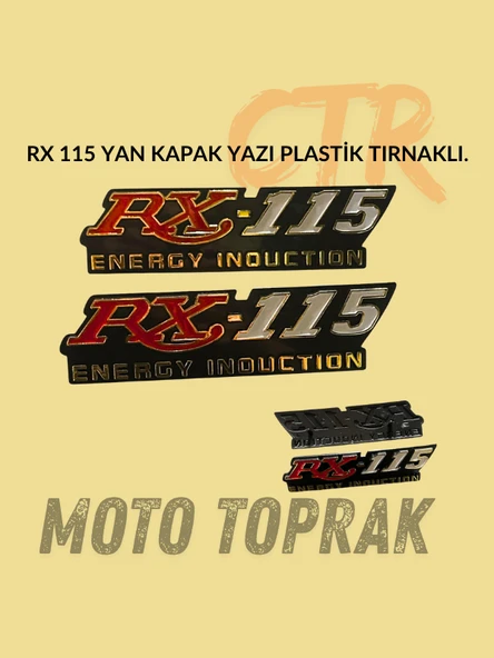 RX 115 Yan Kapak Yazısı – Plastik Tırnaklı Emblem - 1