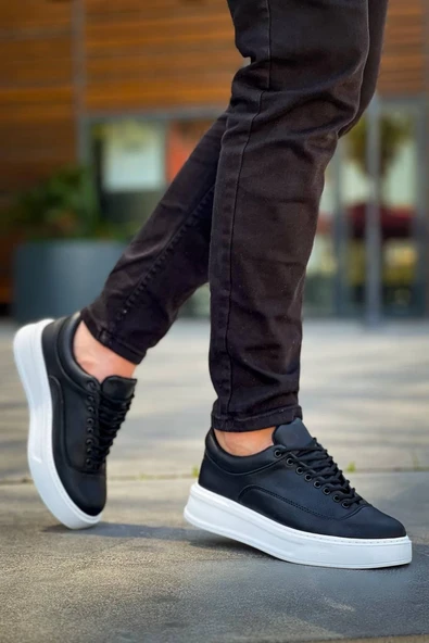 KB-005 Kuback Siyah Cilt Bağcıklı Günlük Erkek Ayakkabı - Resim 2