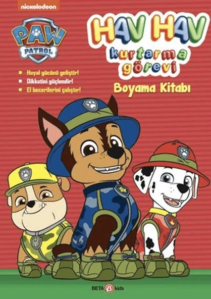 Paw Patrol Hav Hav Kurtarma Görevi Boyama Kitabı ürün görseli