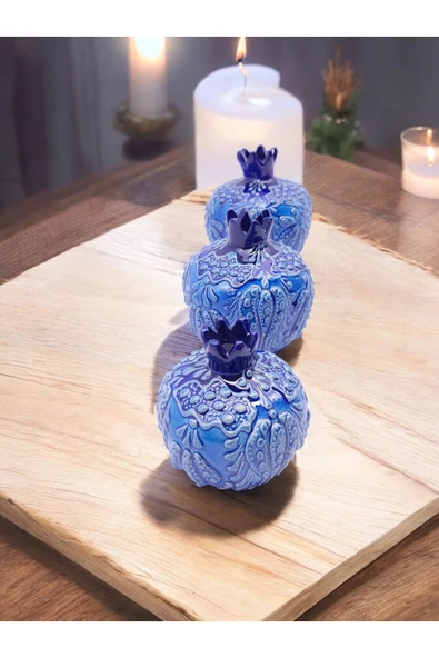 sharp&art 3'LÜ %100 EL İŞLEMESİ,DEKORATİF NAR ve LALE TAKIMLARI,EV DEKORASYONU...12 FARKLI MODEL İLE... - Resim 3