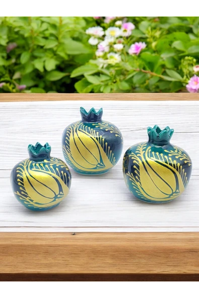 sharp&art 3'LÜ %100 EL İŞLEMESİ,DEKORATİF NAR ve LALE TAKIMLARI,EV DEKORASYONU...12 FARKLI MODEL İLE... ürün görseli