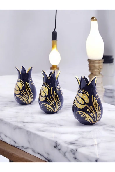 sharp&art 3'LÜ %100 EL İŞLEMESİ,DEKORATİF NAR ve LALE TAKIMLARI,EV DEKORASYONU...12 FARKLI MODEL İLE... - 3