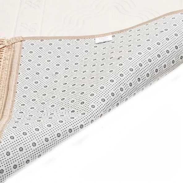 Lüks Kadife Peluş Seccade Krem 70 x 110 cm - 750 gr - 2