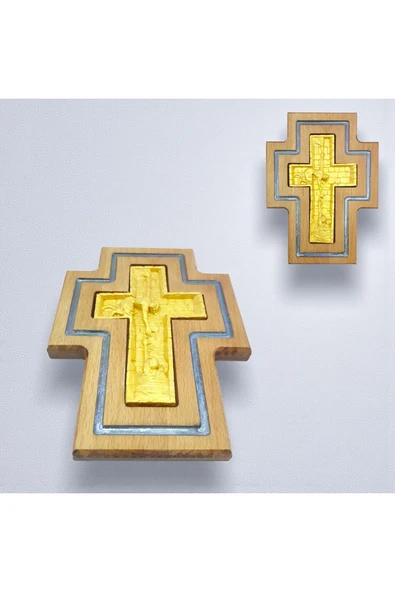 sharp&art Epoksi Kanallı El Yapımı Ahşap Haç , Karanlıkta Parlayan Epoksi Sanatı, Hristiyan Ev Dekorasyonu - 1
