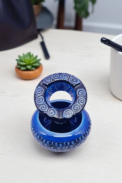 sharp&art SERAMİK KÜLLÜKLER, %100 EL İŞLEMESİ, KAPAKLI, KULLANIŞLI, DEKORATİF, 12 CM, 6 FARKLI MODEL - 2