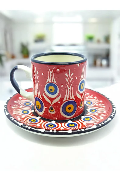 sharp&art NAZAR BONCUĞU TEMALI 2 KİŞİLİK KAHVE FİNCAN TAKIMI (2 FARKLI MODEL SEÇENEĞİ İLE...) - 2