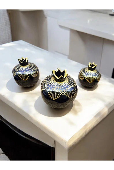 sharp&art 3'LÜ %100 EL İŞLEMESİ,DEKORATİF NAR ve LALE TAKIMLARI,EV DEKORASYONU...12 FARKLI MODEL İLE... ürün görseli