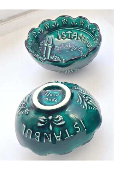 sharp&art İstanbul'un 6 Simgesi ile, Kabartma Desenli, Çok Özel Turkuaz 6'lı Kase Seti - 4