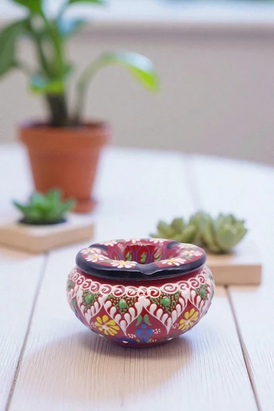 sharp&art SERAMİK KÜLLÜKLER, %100 EL İŞLEMESİ, KAPAKLI, KULLANIŞLI, DEKORATİF, 12 CM, 6 FARKLI MODEL - 5