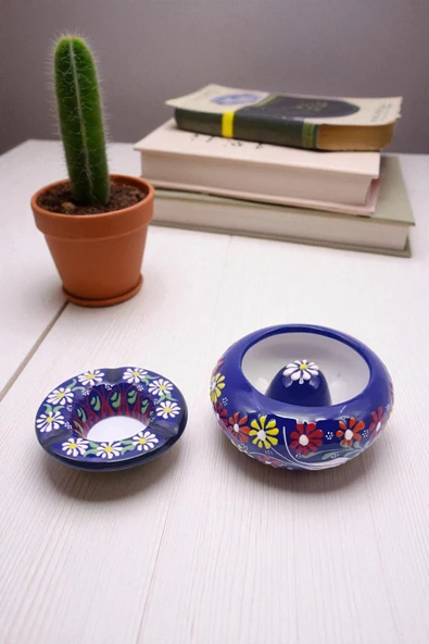sharp&art SERAMİK KÜLLÜKLER, %100 EL İŞLEMESİ, KAPAKLI, KULLANIŞLI, DEKORATİF, 12 CM, 6 FARKLI MODEL - 4