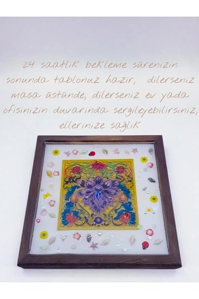 sharp&art Lotus Boyama Epoksi Hobi Seti ,Kendi Sanat Eserini Kendin Yap....DIY - 7