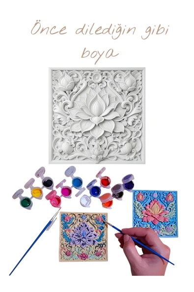 sharp&art Lotus Boyama Epoksi Hobi Seti ,Kendi Sanat Eserini Kendin Yap....DIY - 2