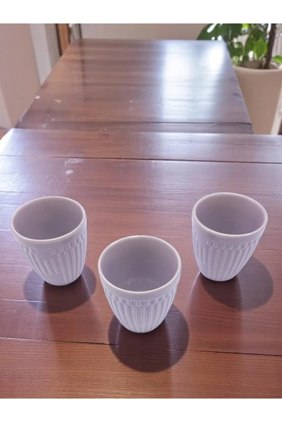 sharp&art Seramik Saksı Seti, 3 Parça, Hem Ergonomik Hem Dekoratif...sukulent, Kaktüs Vs. - 4
