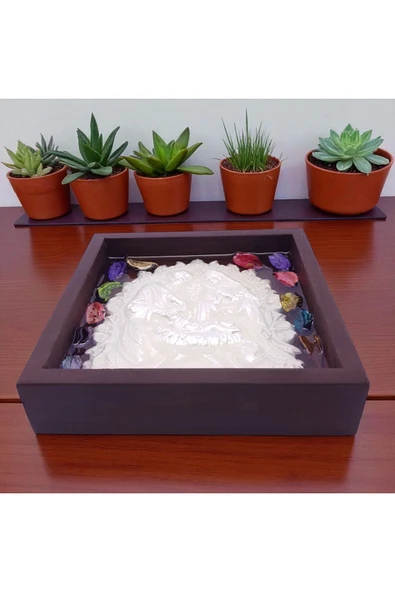 sharp&art Meryem Ana ve Kutsal Aile, Ahşap Çerçeveli, Epoksi içi Kuru Yaprak Dökümü, 4 Renk Seçeneği(17,5cm) - Resim 2