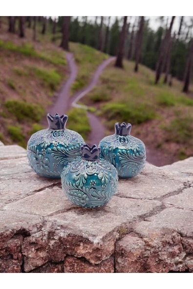 sharp&art 3'LÜ %100 EL İŞLEMESİ,DEKORATİF NAR ve LALE TAKIMLARI,EV DEKORASYONU...12 FARKLI MODEL İLE... - Resim 5