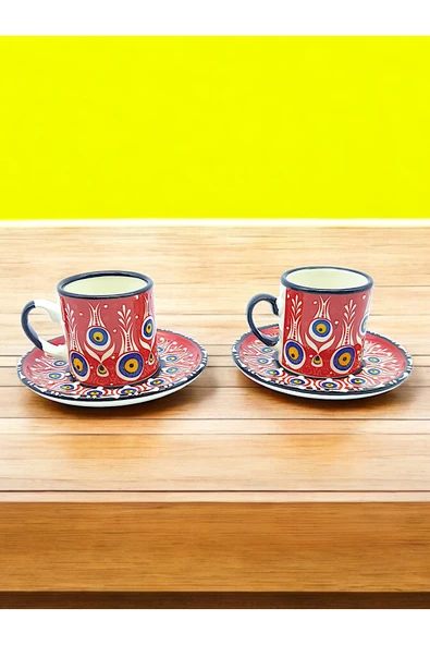 sharp&art NAZAR BONCUĞU TEMALI 2 KİŞİLİK KAHVE FİNCAN TAKIMI (2 FARKLI MODEL SEÇENEĞİ İLE...) - 4