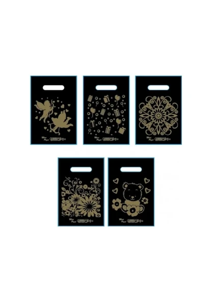 Ecoplast 0 Numara 100 Lü Baskılı 20*30 -50 Li - Siyah ürün görseli