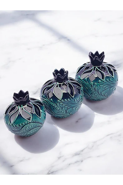 sharp&art 3'LÜ %100 EL İŞLEMESİ,DEKORATİF NAR ve LALE TAKIMLARI,EV DEKORASYONU...12 FARKLI MODEL İLE... - Resim 7